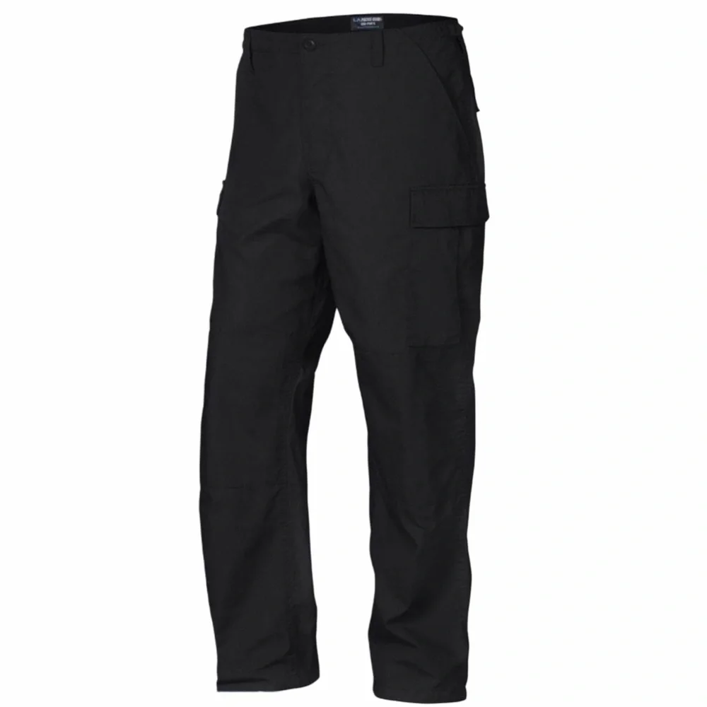 LA Police‎ Gear BDU Tactical Pants With Zipper Black Mens Sz Large Reg 39/32.5